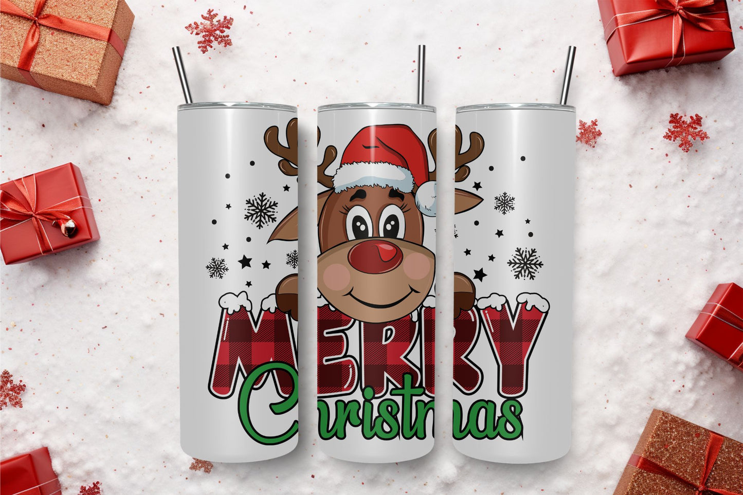 Christmas Reindeer Tumbler
