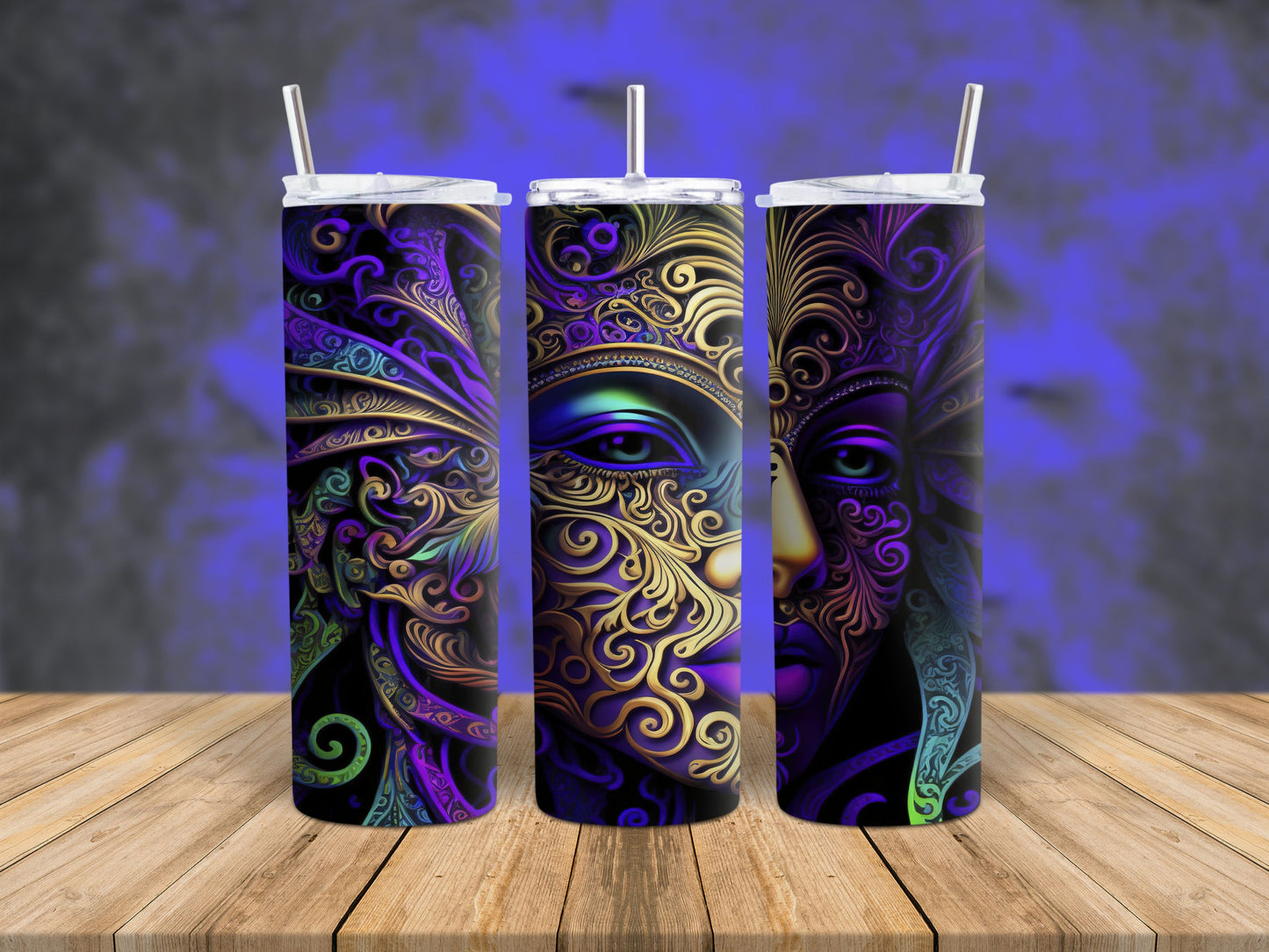 Mardi Gras Mask 1 Tumbler