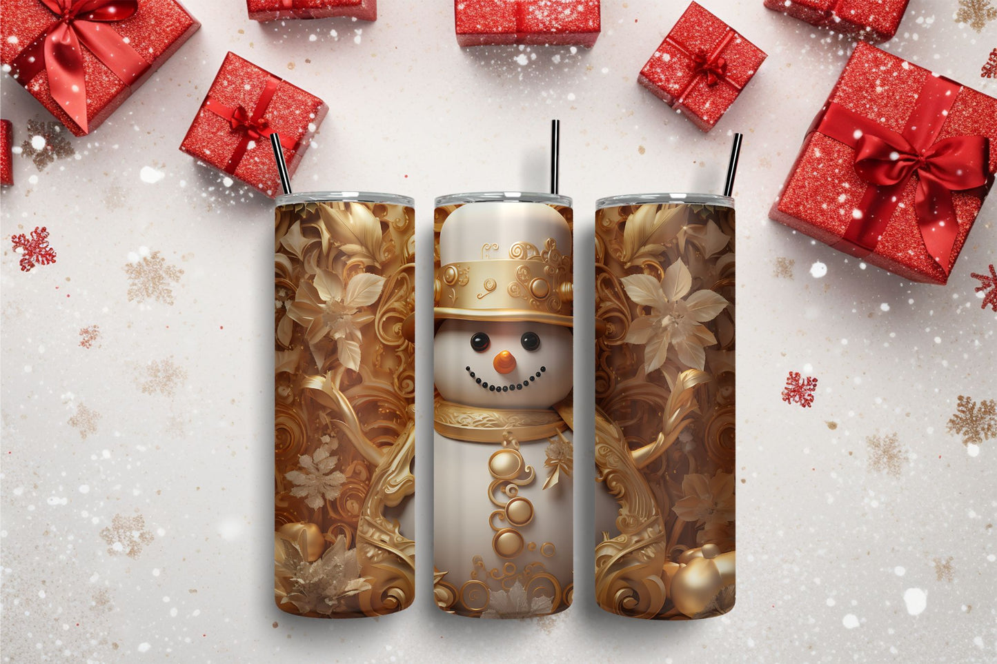 Golden Snowman 2 Tumbler
