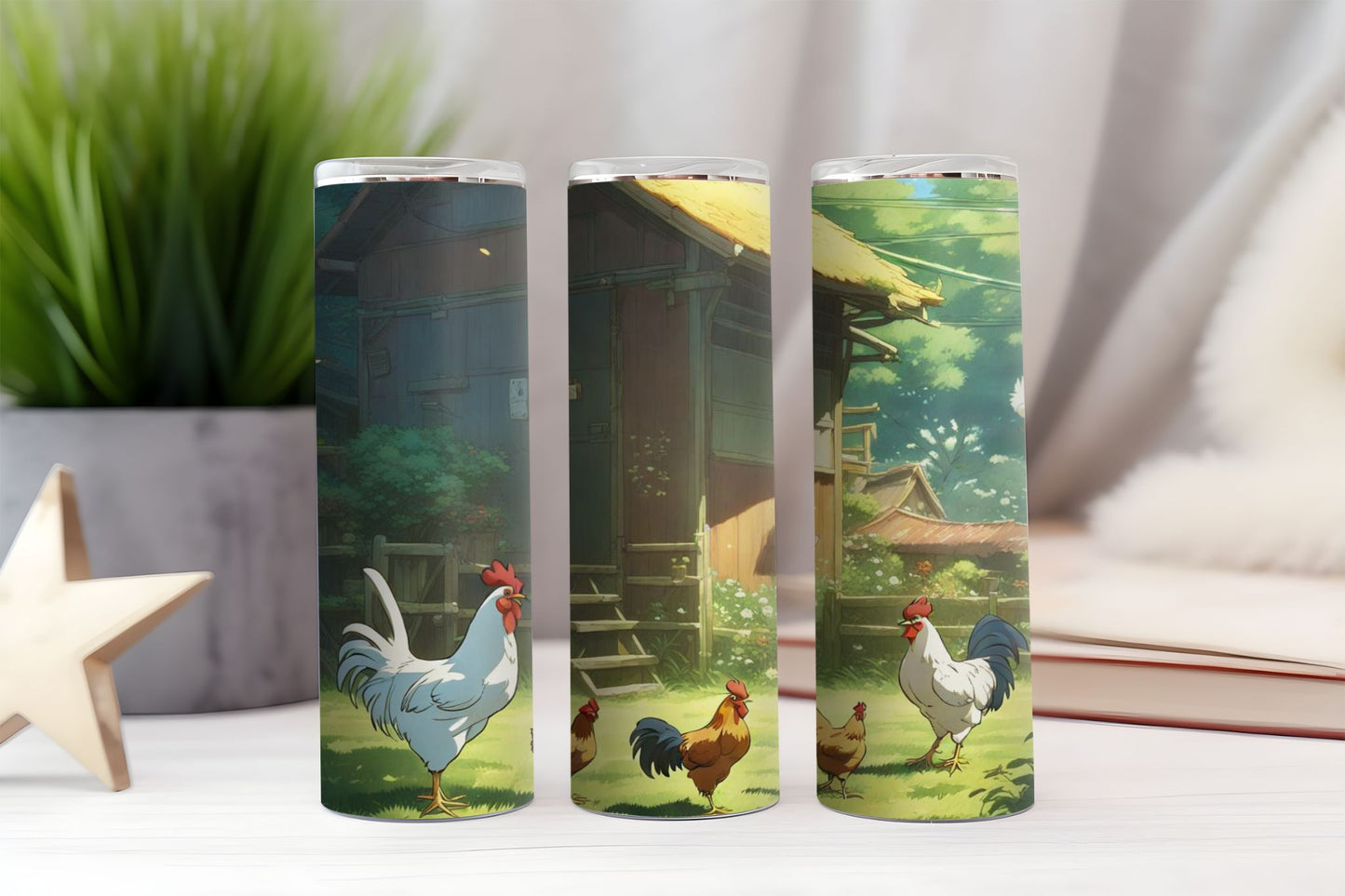 Anime Roosters Tumbler