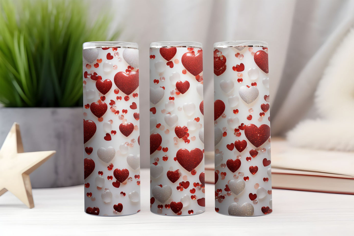 Jeweled Hearts Tumbler