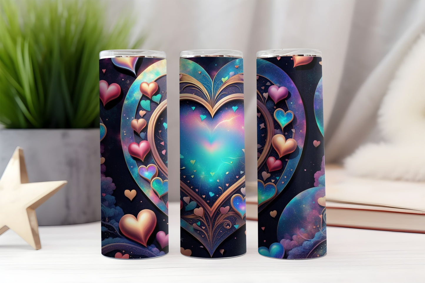 Colorful Hearts Tumbler
