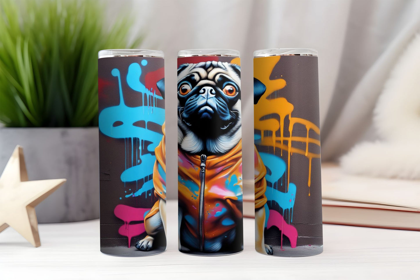 Pug Painting Tumbler