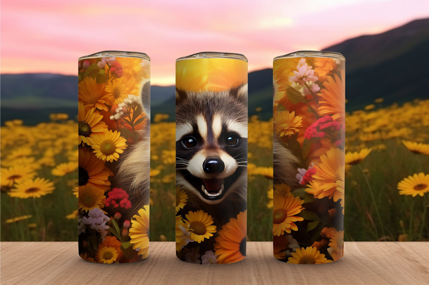 Racoon 3D Tumbler