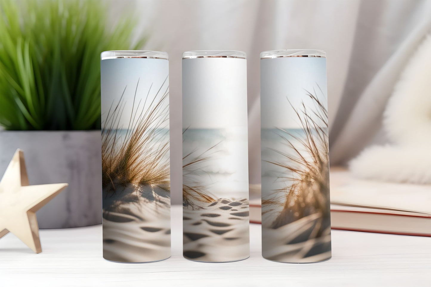Beach Border Design Tumbler