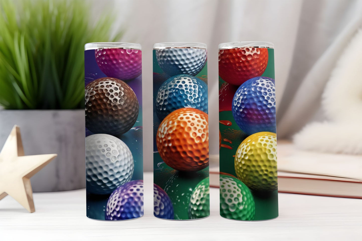 Color Golf Balls Tumbler