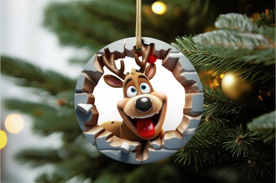 Reindeer Breakthrough Ornament