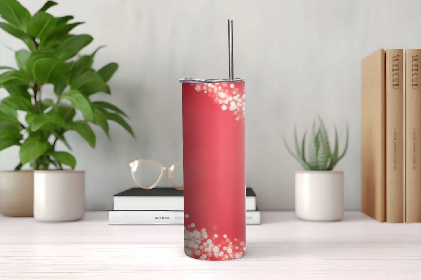 Red Deep Border Design Tumbler