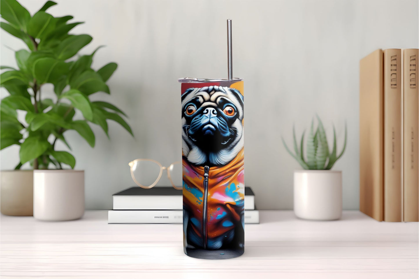Pug Painting Tumbler