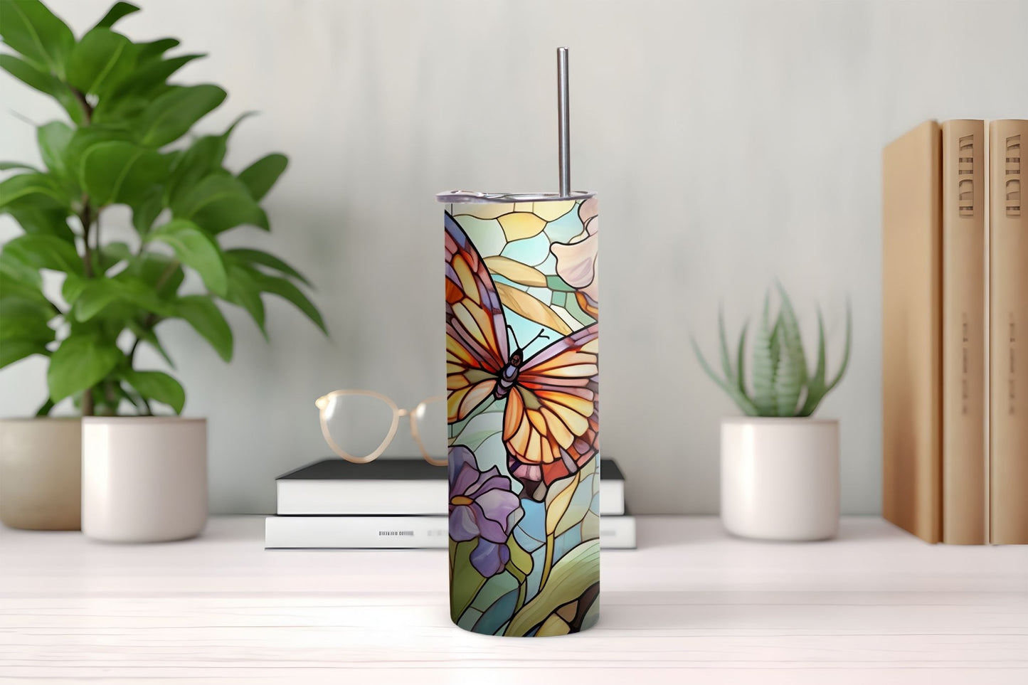 Butterfly Stained Glass 2 Tumbler