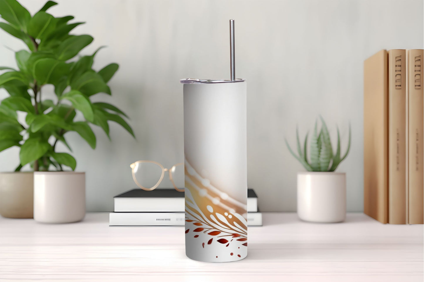 Floral Border Design Tumbler