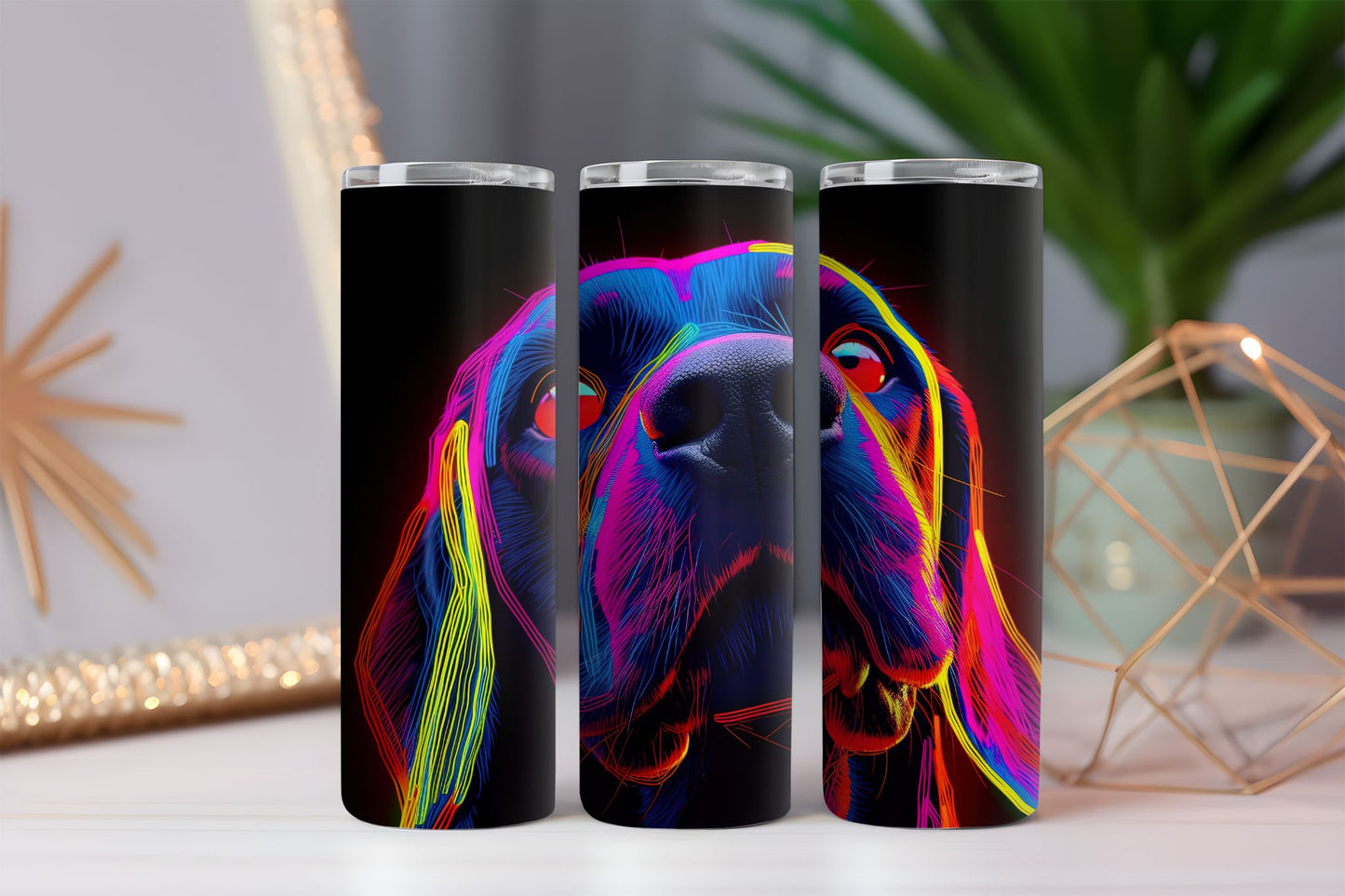 Neon Dog Tumbler