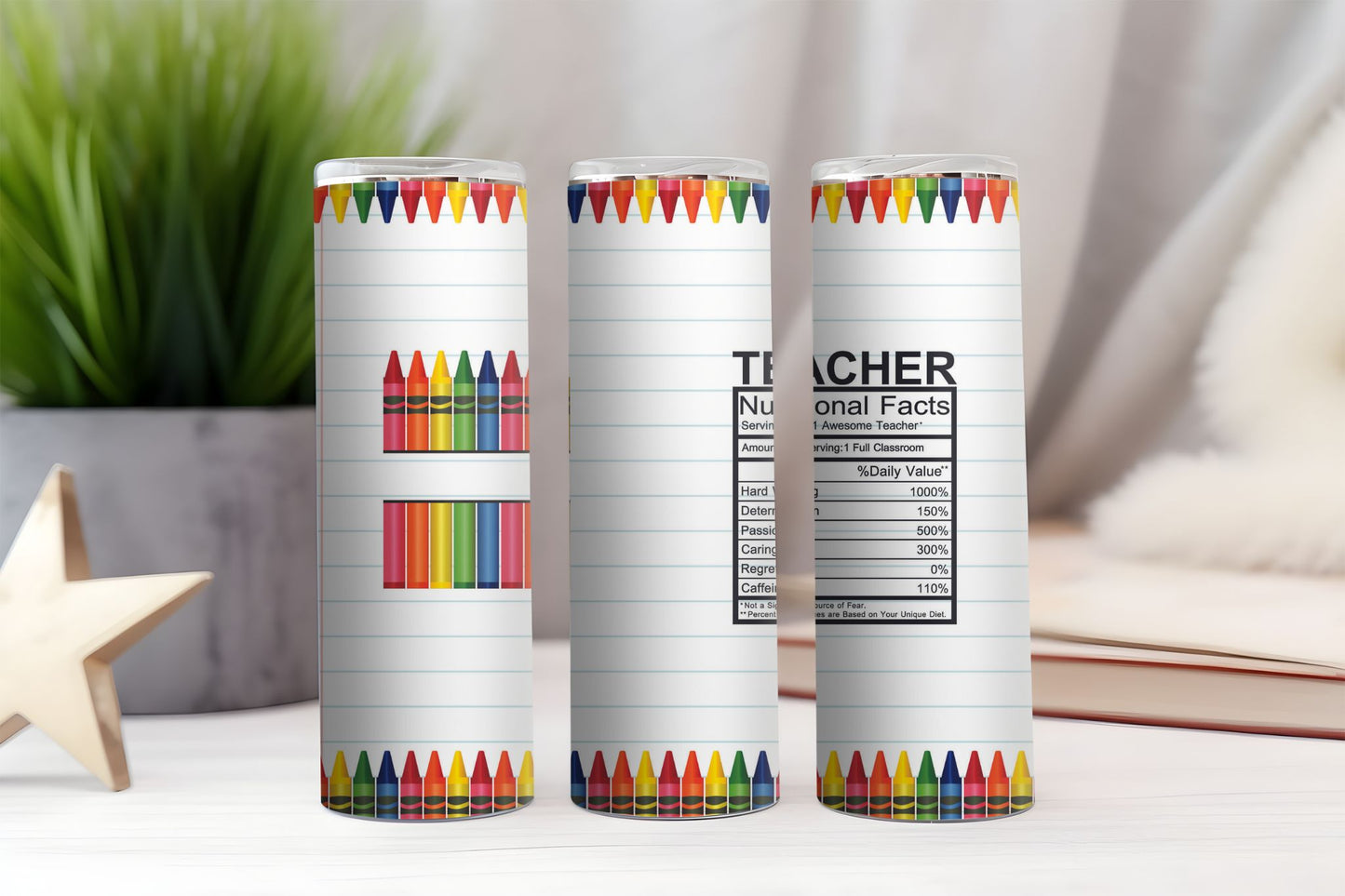 Teacher Nutritional Facts Tumbler