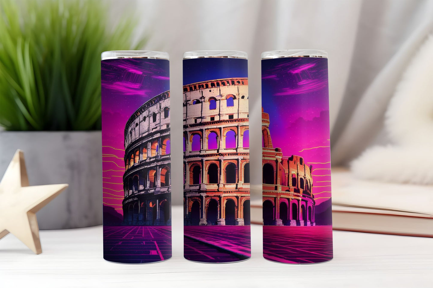 Pink Colosseum Tumbler