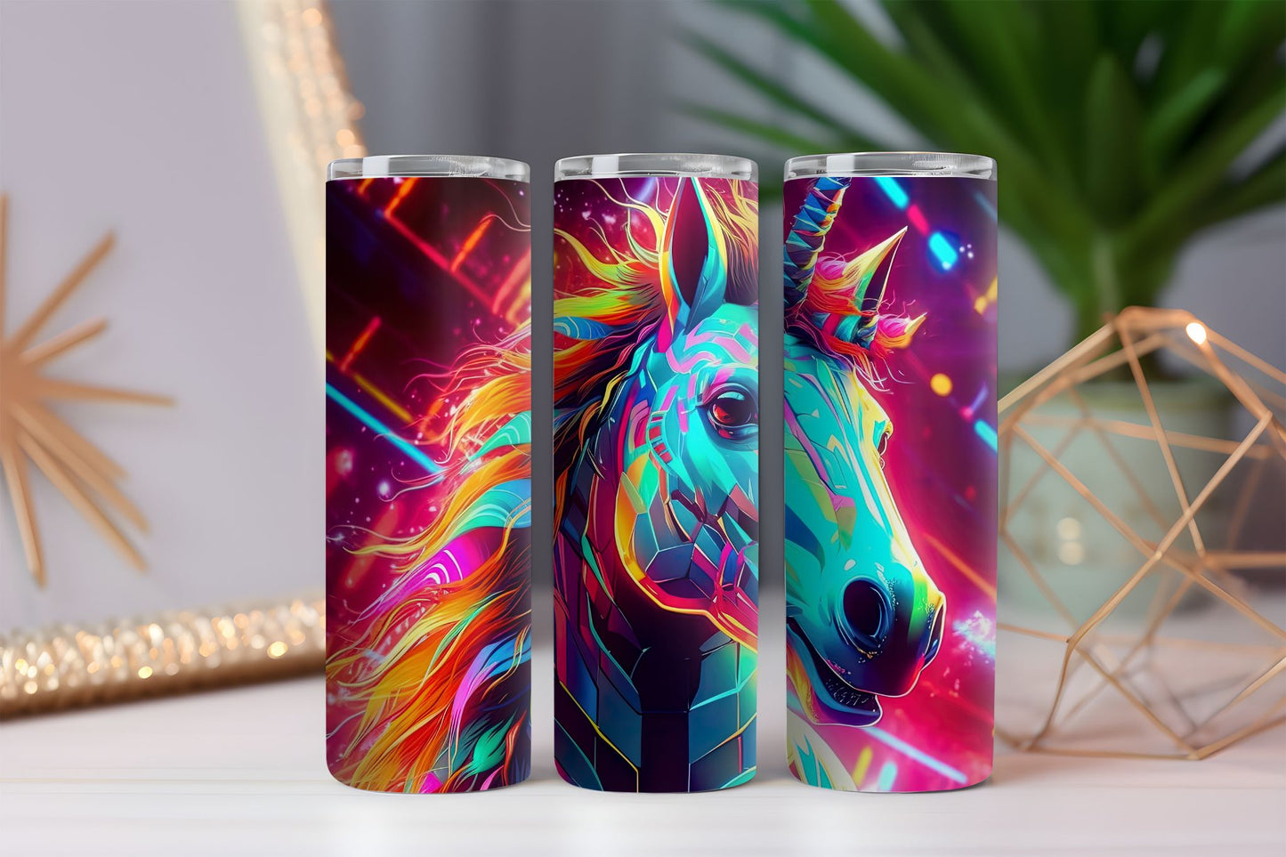 Neon Unicorn Tumbler