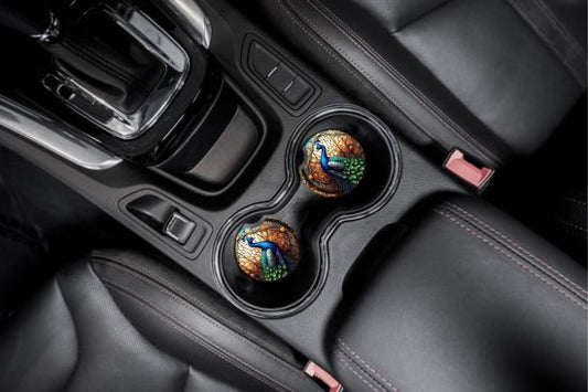 Peacock Car Coasters