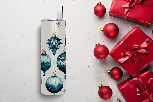 Watercolor Ornaments Blue 2 Tumbler