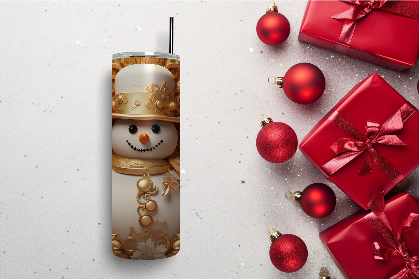 Golden Snowman 2 Tumbler