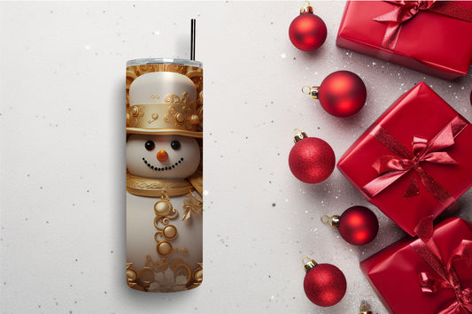 Golden Snowman 2 Tumbler