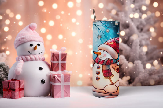 Stained Glass Snowman 9 Tumbler