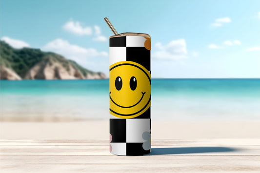 Checkerboard Smiles 2 Tumbler