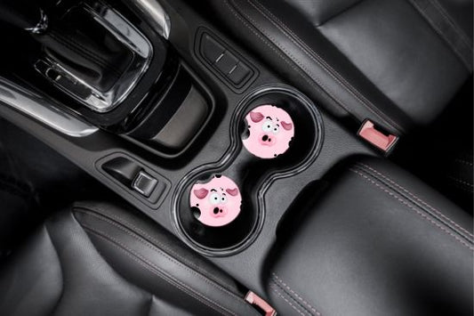 Silly Piggy Car Coasters
