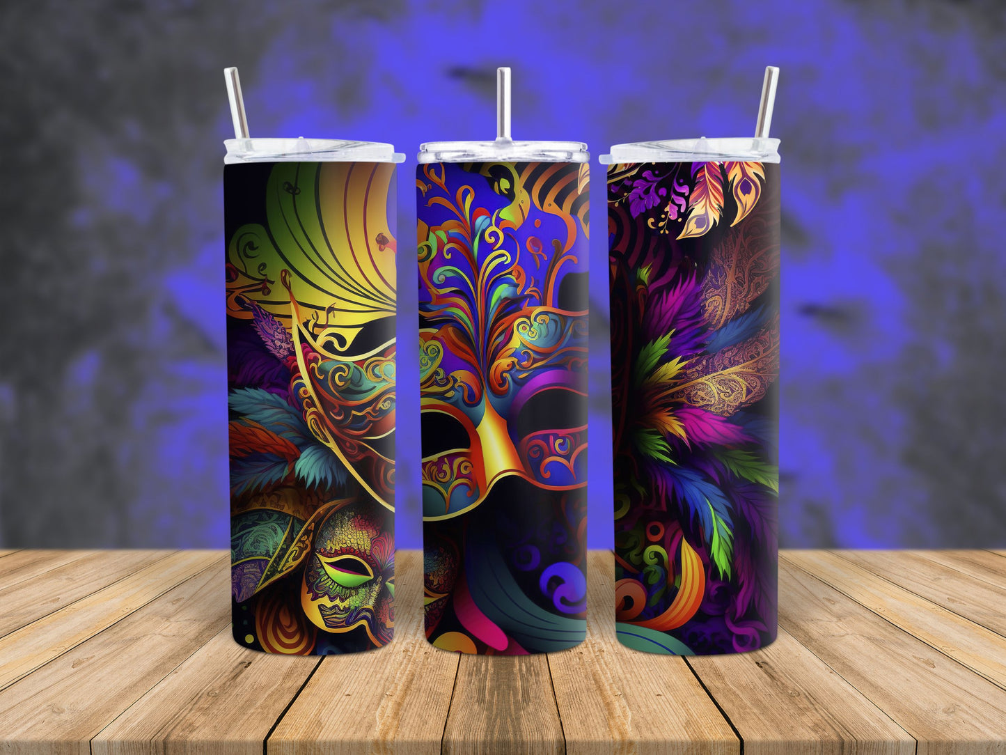 Mardi Gras Mask 6 Tumbler