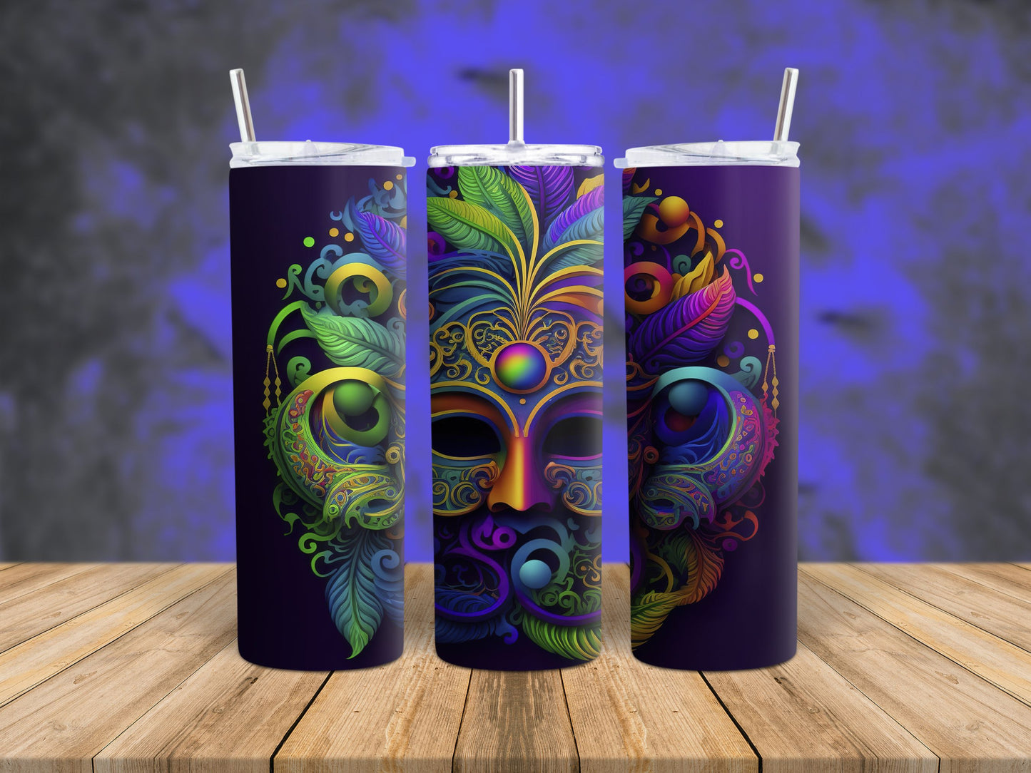 Mardi Gras Mask 2 Tumbler