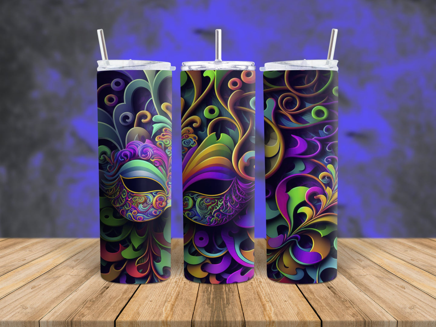 Mardi Gras Mask 5 Tumbler