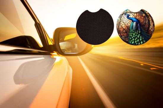 Peacock Car Coasters