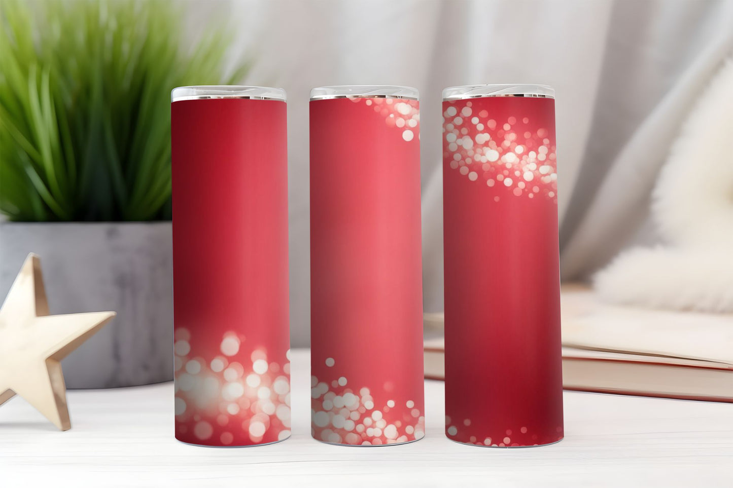 Red Deep Border Design Tumbler