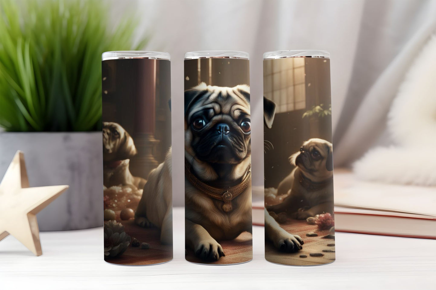 Holiday Pugs Tumbler