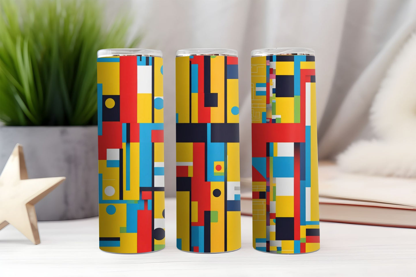 Square Border Design Tumbler