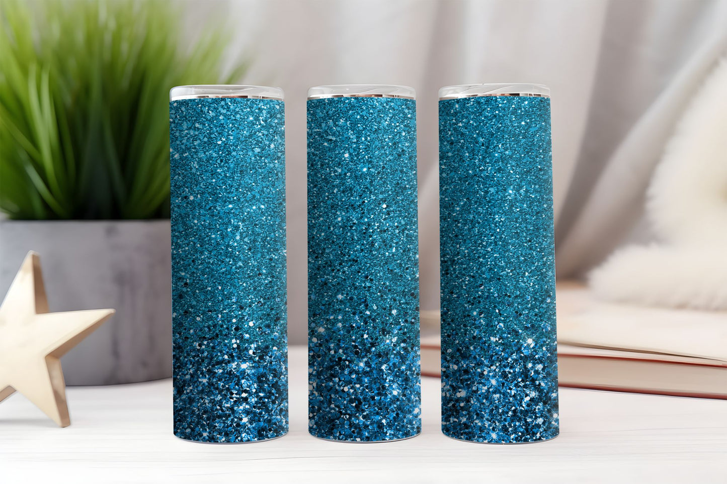 Blue Glimmer Tumbler
