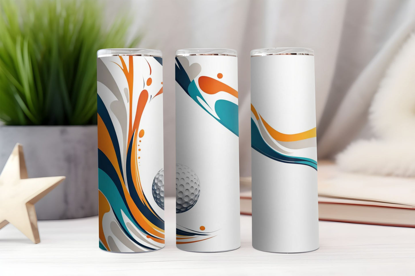 Golf Ball Border Design Tumbler