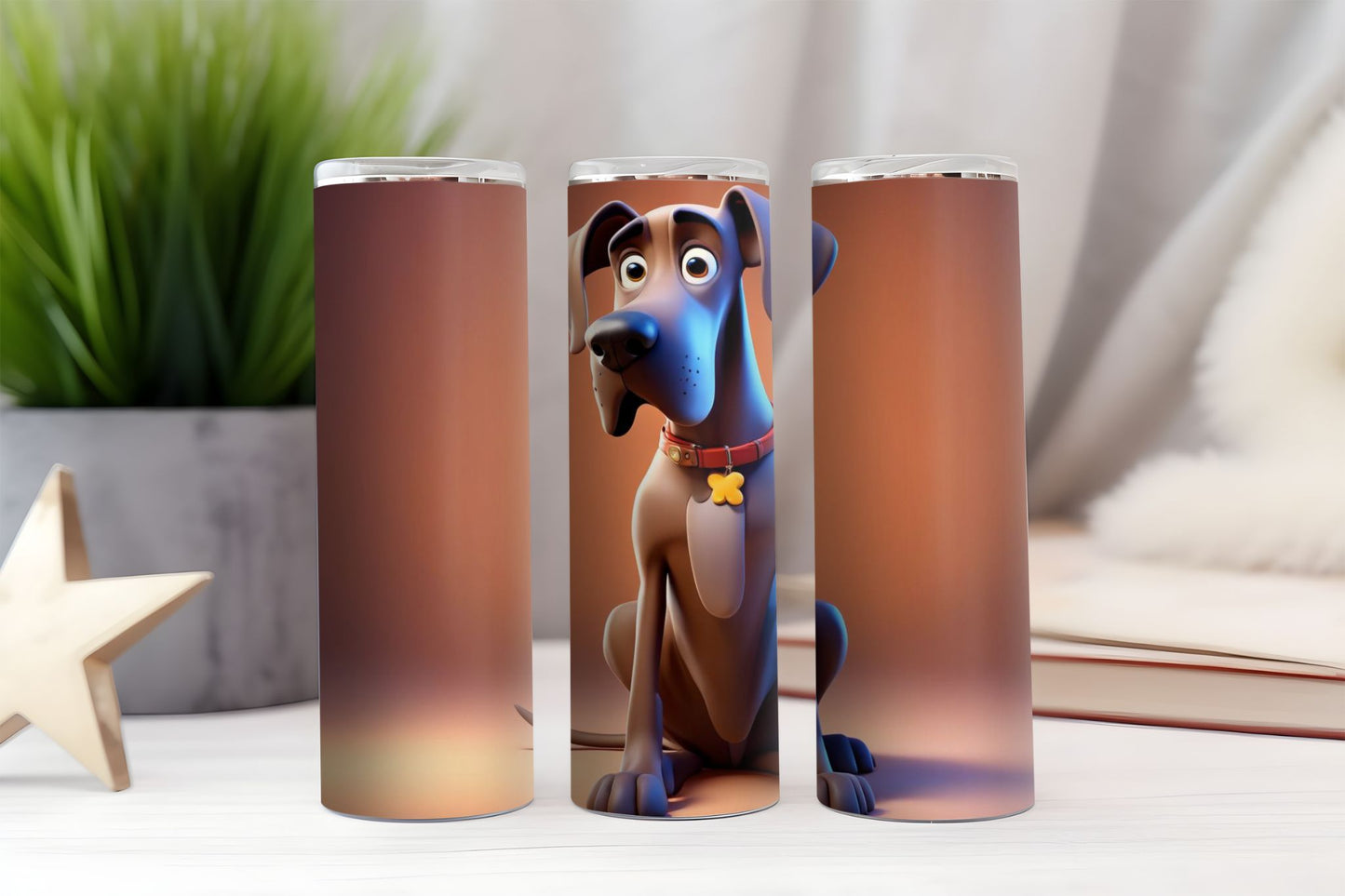 Brown Great Dane Tumbler