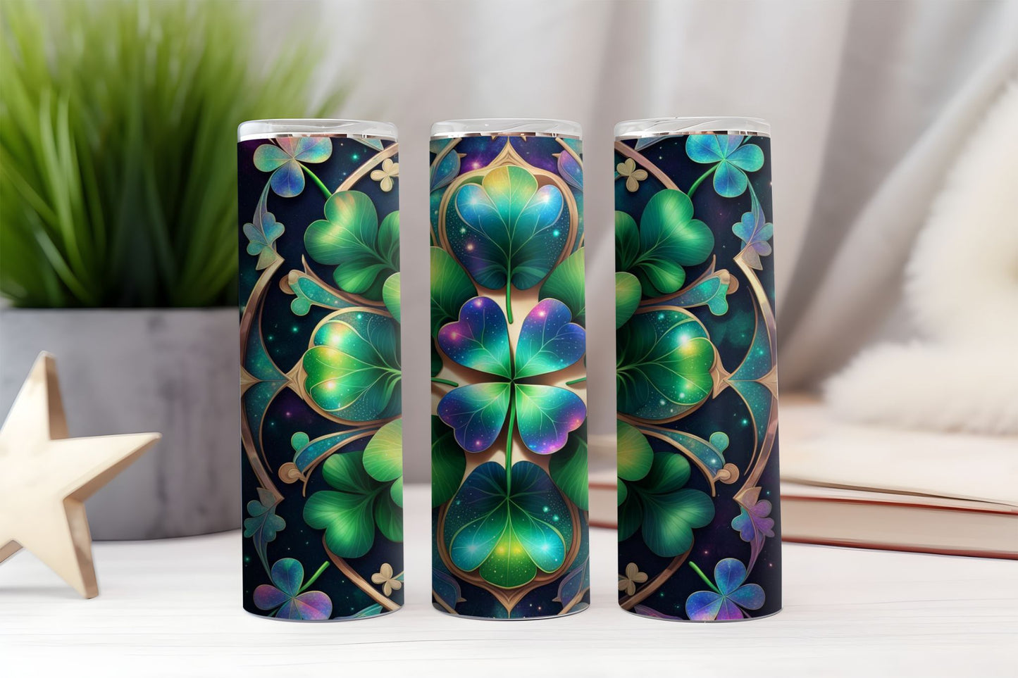 Colorful Clovers Tumbler