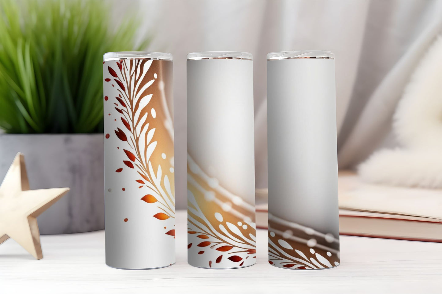 Floral Border Design Tumbler