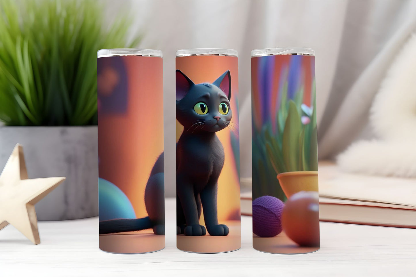 Black Cat Tumbler