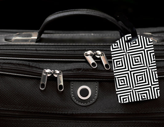 Black and White Luggage Tag