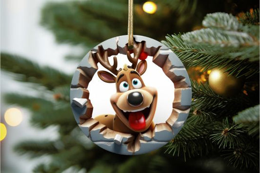 Reindeer Breakthrough Ornament