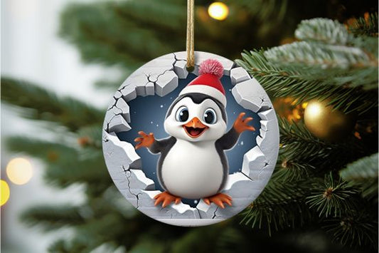 Penguin Breakthrough Ornament