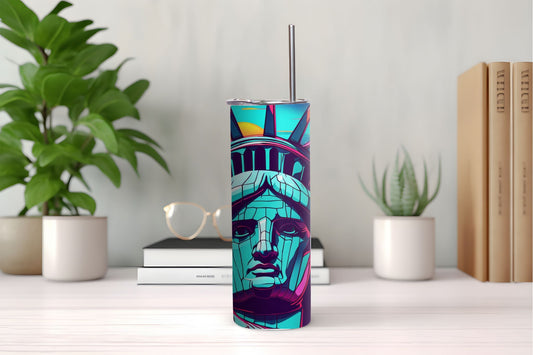 Pink Lady Liberty Tumbler
