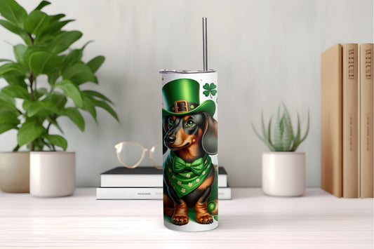 St. Patrick's Day Dog Tumbler