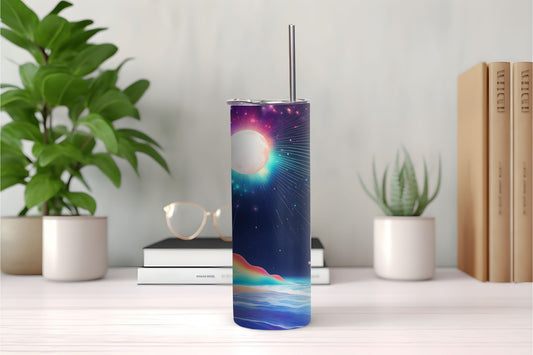 Spacey Beach Border Design 4 Tumbler