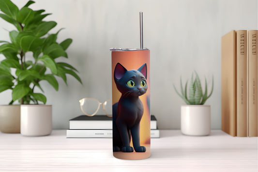 Black Cat Tumbler