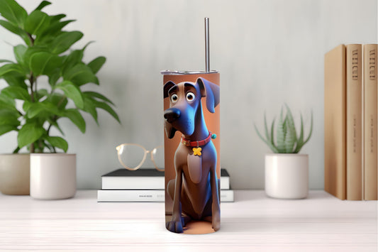 Brown Great Dane Tumbler