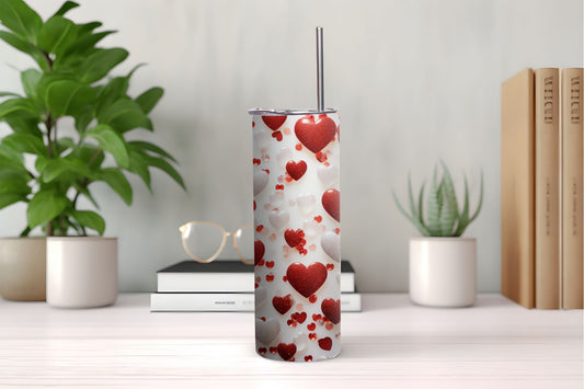 Jeweled Hearts Tumbler