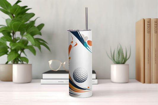 Golf Ball Border Design Tumbler