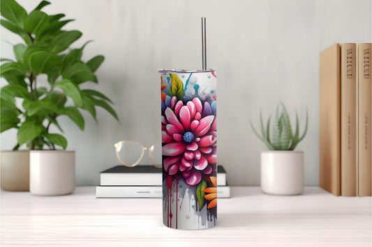 Flower Border Design Tumbler
